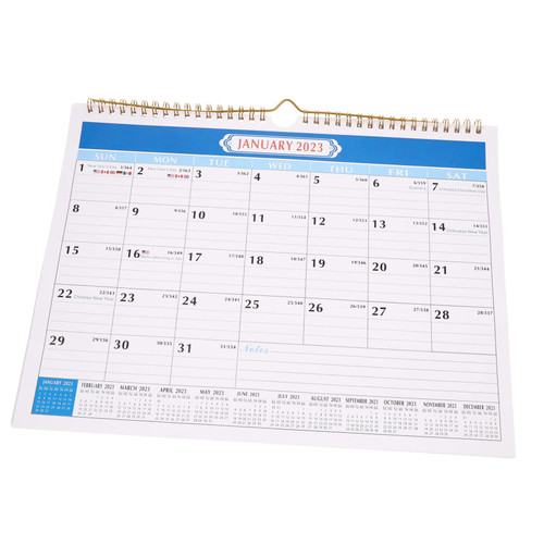 MAGICLULU 2pcs 2023 English Wall Calendar Hanging 2023 Yearly Calendar 2023 New Year Calendar Year of Rabbit Calendar 2023 Calendar 2023 Monthly Calendar Chinese Zodiac Gift Office Paper