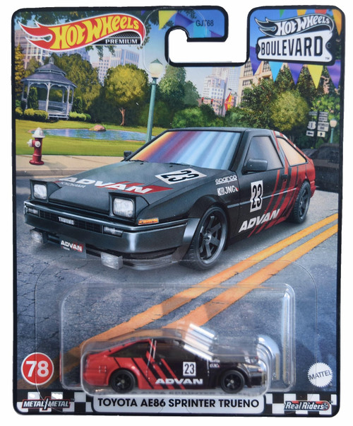 Hot Wheels Toyota AE86 Sprinter Trueno, Boulevard Premium Series Hot Wheels Toyota AE86 Sprinter Trueno, Boulevard Premium Series
