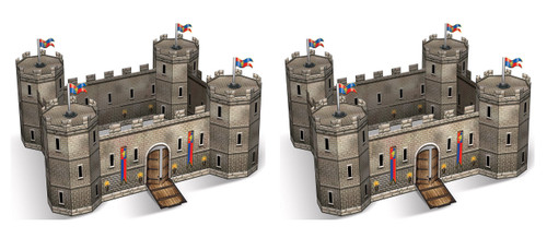 Beistle 59240 3-D Castle Centerpieces 2Piece