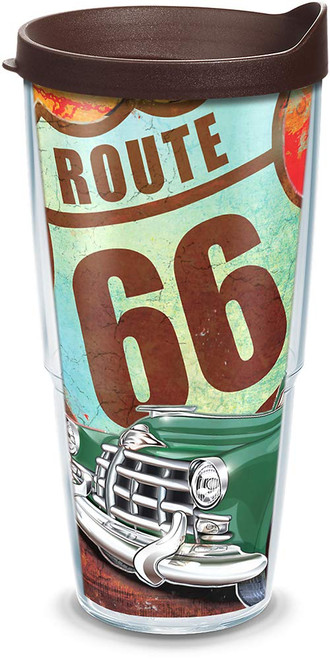Tervis Route 66 Made in USA Double Walled Insulated Tumbler, 24oz, Clear Tervis Route 66 Made in USA Double Walled Insulated Tumbler, 24oz, Clear