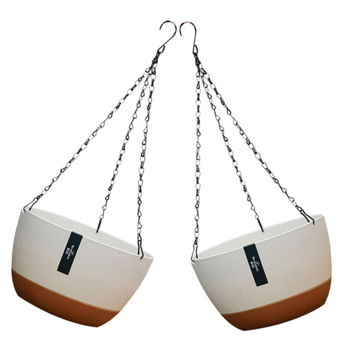 IWOWHERO 2 Sets Balcony Flower Pot Balcony Hanging Planter Hanging Plant Pot Hanging Baskets for Plant Hanging Planter Pot Outdoor Plant Pots Orchid Hanging Basket Storage Metal Africa