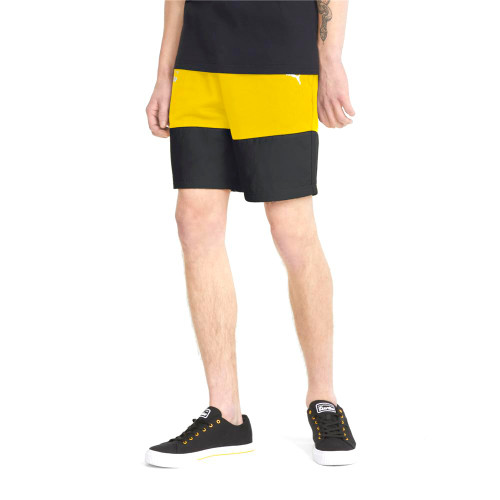 PUMA Mens Pl Sweat Shorts Athletic Bottoms Casual - Yellow - Size M