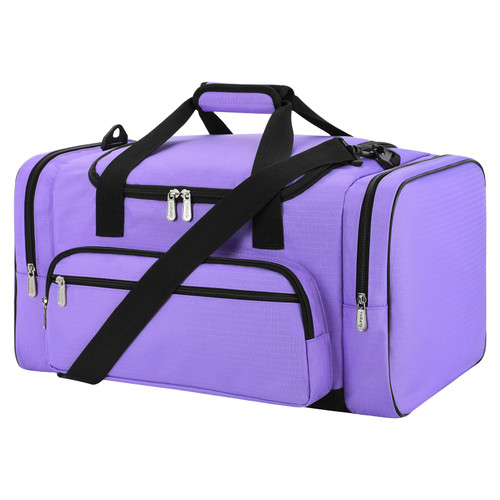 YoKelly Gym Bag 20 inch Weekender Overnight Duffel Bag with More Pockets for Travel Sport - Purple