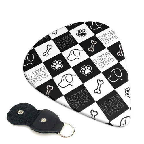 Cute Dog Guitar Picks Personalized Guitar Pick Ukulele Bass Picks Portable Guitar Accessories 0.96mm Guitar Picks For Acoustic & Electric Guitar With Guitar Pick Holder 6-pack