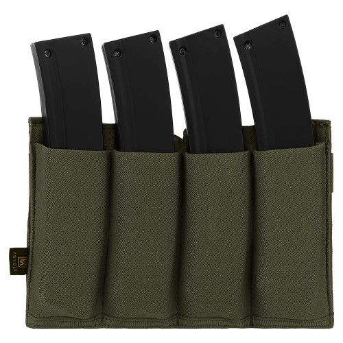 KRYDEX Quad Open Top SMG Magazine Pouches MOLLE MP5/ MP7 / Kriss Mag Pouch (RG)