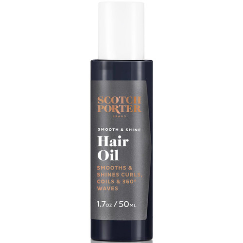 Scotch Porter Smooth & Shine Hair Serum for Men | Seals in Moisture, Detangles & Prevents Frizz | Formulated with Non-Toxic Ingredients, Free of Parabens, Sulfates & Silicones | Vegan | 1.7oz