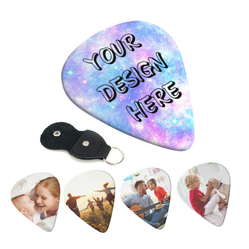 Custom Guitar Picks Personalized Your Text Photo Guitar Plectrums For Bass Electric Acoustic Guitars Ukulele 6 Pcs