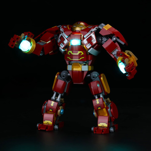 VONADO LED Light Kit for Lego The Hulkbuster 76247, DIY Lighting Compatible with Hulkbuster Lego The Battle of Wakanda (No Lego Model), Creative Decor Lego Hulk Lights Set (ONLY Light)