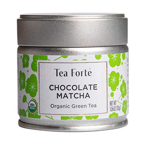 Tea Forte Organic Matcha Green Tea CHOCOLATE MATCHA, 30 grams (1.06 oz) Airtight Tea Canister