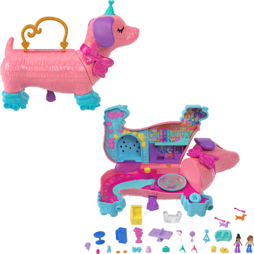 Polly Pocket Dolls and Playset, Animal Toys Puppy Party with 2 Dolls and 25+ Accessories Polly Pocket Dolls and Playset, Animal Toys Puppy Party with 2 Dolls and 25+ Accessories