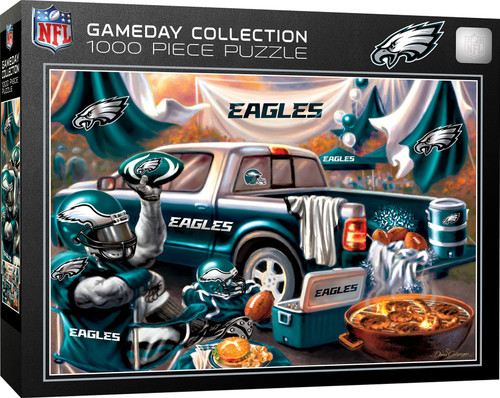 Masterpieces 1000 Piece Jigsaw Puzzle for Adults - NFL Philadelphia Eagles Gameday - 19.25"x26.75" Masterpieces 1000 Piece Jigsaw Puzzle for Adults - NFL Philadelphia Eagles Gameday - 19.25"x26.75"