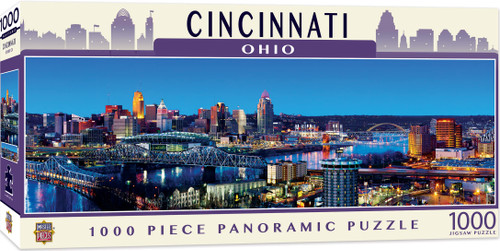 Masterpieces 1000 Piece Jigsaw Puzzle for Adults, Family, Or Kids - Cincinnati Panoramic - 13"x39"