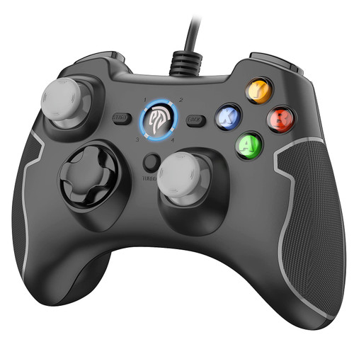 EasySMX USB Controller, Wired PC Gaming Controller Joystick with Dual-Vibration Turbo and Trigger Buttons for Windows/Steam/Android/ PS3/ Android TV Box/Tesla