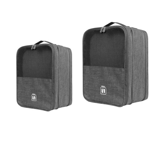Bags for Travel 2 Pack, Large Shoe Bag Holds 3 Pair of Shoes for Travel, Portable Shoes Pouch and Daily Use Storage Pouch with Handle (Grey)