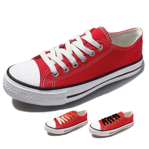 Canvas Shoes for Women, Womens Canvas Sneakers,Casual and Fashion Low Top Lace ups Canvas Sneakers for Women,Comfortable Walking Shoes Red