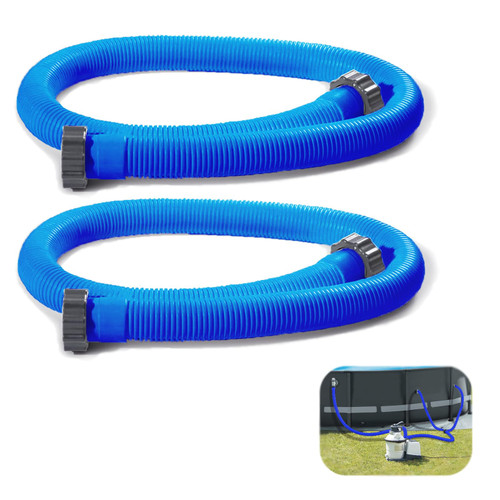 Good Haus Pool Pump Replacement Hose 1.5" Diameter 59" Long Accessory Blue Pool Hoses for 29060E for Above Ground Pools for Filter Pump and Saltwater Systems (Blue)