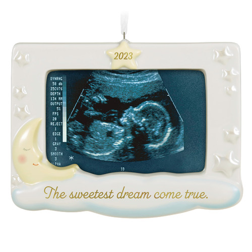 Hallmark Keepsake Christmas Ornament 2023, Sweetest Dream Come True, Sonogram Picture Frame, Pregnancy Announcement Ornament Hallmark Keepsake Christmas Ornament 2023, Sweetest Dream Come True, Sonogram Picture Frame, Pregnancy Announcement Ornament