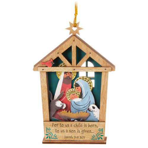 Hallmark Keepsake Christmas Ornament 2023, A Child is Born Nativity, Papercraft, Religious Gift