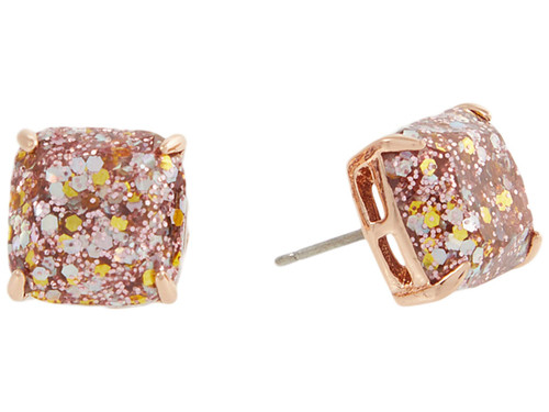 Kate Spade New York Womens Mini Small Square Studs Earrings Rose Gold