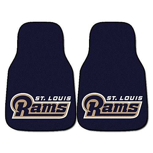 FANMATS NFL Los Angeles Rams Nylon Face Carpet Car Mat