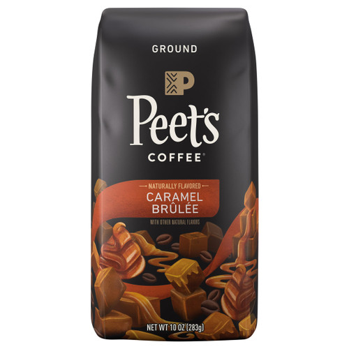 Peet's Coffee, Caramel Brulee Flavored Ground Coffee, 10 Ounce