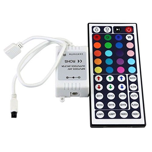 EconoLed 44-key IR Infrared Wireless RGB LED Strip Light Remote Controller Remote Control with IR Receiver