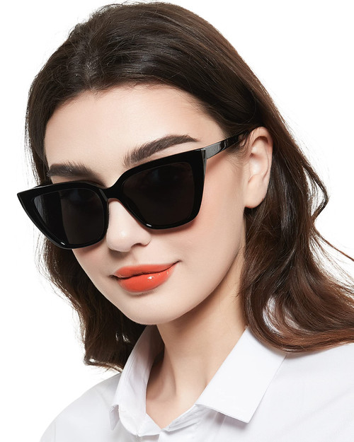 MARE AZZURO Oversized Reader Sunglasses 2.50+ Women Large Cat Eye Sun Reading Glasses 1.0 1.25 1.5 1.75 2.0 2.25 2.5 2.75 3.0 3.5 4.0 (Black, 2.50)
