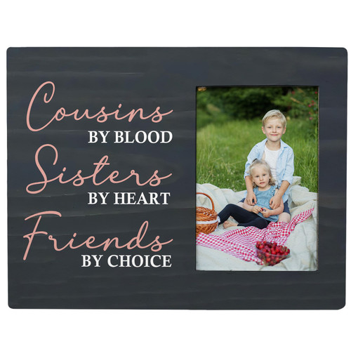 FLDAS Cousins Picture Frame 8x10, Cousin Gifts, Gifts for Cousins, Cousin Picture Frame, Sister Picture Frames, Sister Gifts, Cousins by Blood Sisters by Heart Friends by Choice Cousin Photo Frame
