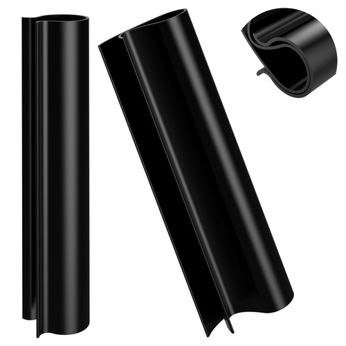 64 Pcs Pool Cover Clips, 2 Shapes Winter Swimming Pool Cover Clamps for Above Ground Pools 4.7 inch Pool Wind Guard Clips Pool Black Securing Cover Clip for Swimming Pool with Metal Railing