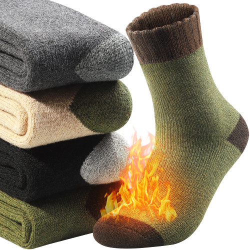 Yeblues 4 Pairs Merino Wool Socks for Men, Thick Warm Winter Wool Socks, Super Soft Thermal Socks for Men Hiking Boot Socks Cozy Socks (Size 6-11) Yeblues 4 Pairs Merino Wool Socks for Men, Thick Warm Winter Wool Socks, Super Soft Thermal Socks for Men Hiking Boot Socks Cozy Socks (Size 6-11)