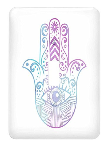 3dRose lsp_217283_1 Hamsa Hand Purple and Blue Watercolor - Single Toggle Switch