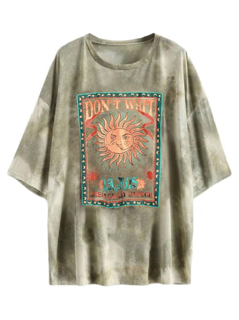 Fenxxxl Vintage Graphic Tee Shirt for Womens Summer Short Sleeve Crewneck Tops Oversized Tshirts Trendy Y2K Casual Loose Blouse F491-603-Green M Fenxxxl Vintage Graphic Tee Shirt for Womens Summer Short Sleeve Crewneck Tops Oversized Tshirts Trendy Y2K Casual Loose Blouse F491-603-Green M