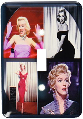 3dRose LSP_107180_1 Marilyn Monroe Collage Single Toggle Switch, Multicolor