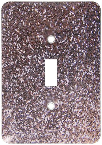 3dRose LSP_112929_1 Silver Faux Glitter Single Toggle Switch, Multicolor