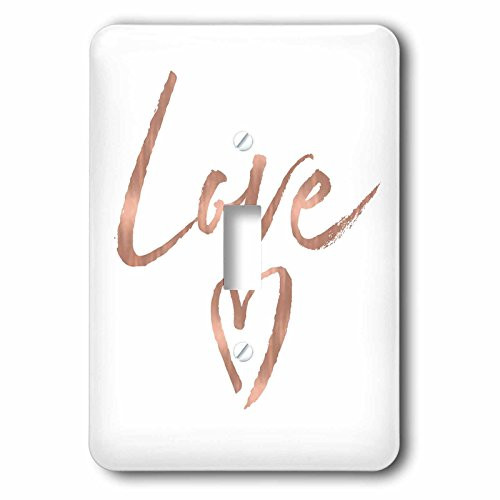 3dRose LSP_271037_1 Picturing Rose Gold Love Heart Toggle Switch, Mixed