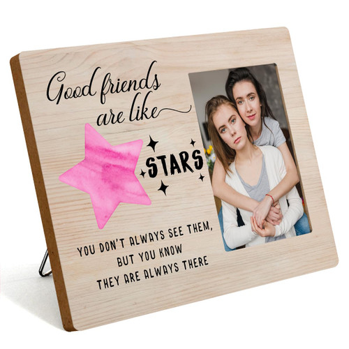 IAXIC Friendship Gifts for Women Friends Photo Frame Best Friend Birthday Rustic Picture Frames Gifts for Friends Female Besties Sister in Law Soul Sister Wooden Picture Frames