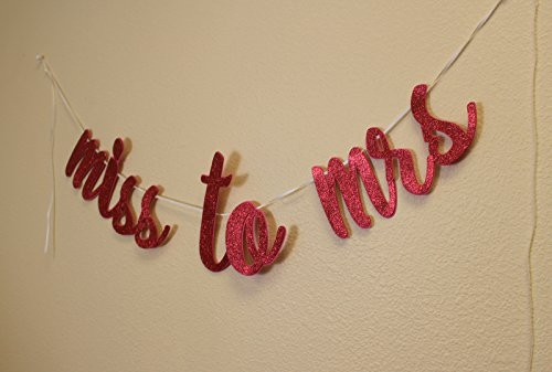 All About Details Miss to Mrs Cursive Banner (Red)