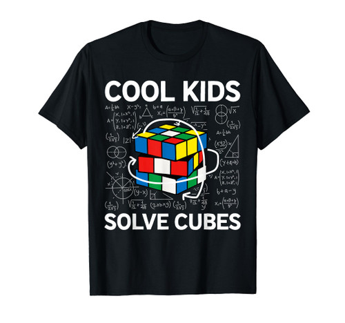 Competitive Puzzle Cube Cool Kids Solve Cubes Speed Cubing T-Shirt