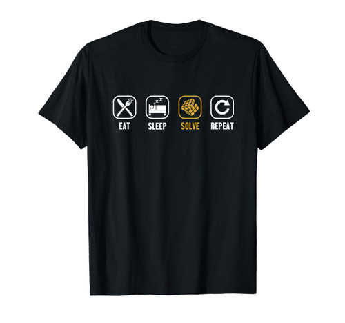 Eat Sleep Solve Repeat Speedcubing Cubing Cuber Speed Cuber T-Shirt