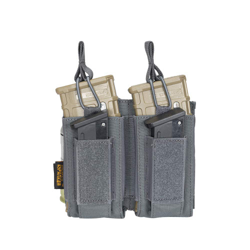 EXCELLENT ELITE SPANKER Open-Top Single/Double/Triple Molle Mag Pouch for M4 M14 M16 AK AR Elastic Rifle Magazines for Pistol Mag Pouch(Grey) EXCELLENT ELITE SPANKER Open-Top Single/Double/Triple Molle Mag Pouch for M4 M14 M16 AK AR Elastic Rifle Magazines for Pistol Mag Pouch(Grey)