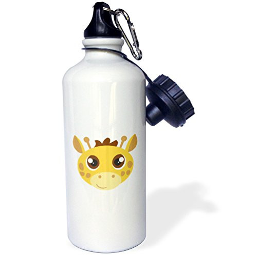 3dRose wb_203412_1 Cute Baby Giraffe Cartoon - Sports Water Bottle, 21oz