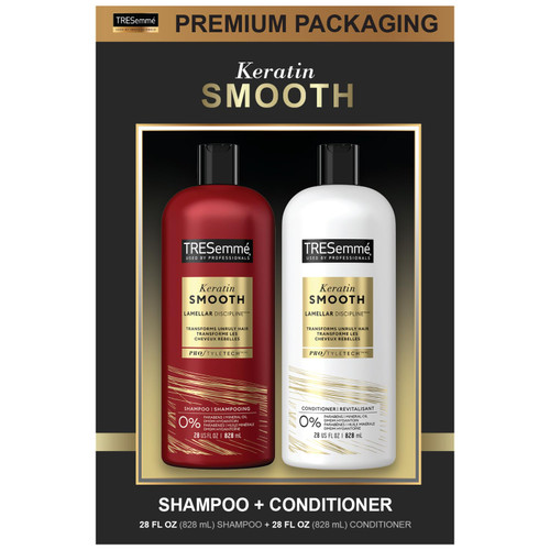 TRESemme Shampoo and Conditioner Set - Keratin Smooth Anti-Frizz Hair Products, Keratin Hair Treatment for Ultra Sleek, Shiny Hair, Curly Hair Detangler, 28 Fl Oz (2 Piece Set) TRESemme Shampoo and Conditioner Set - Keratin Smooth Anti-Frizz Hair Products, Keratin Hair Treatment for Ultra Sleek, Shiny Hair, Curly Hair Detangler, 28 Fl Oz (2 Piece Set)