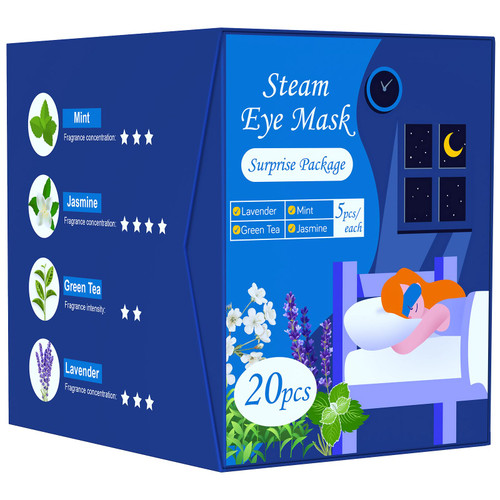 20-Pack Steam Eye Masks for Dry Eyes, Warm Eye Mask, Relief Eye Fatigue & Dark Circle, Heat Sleep Eye Mask for Puffy Eyes, Disposable Eye Mask, Moist Hot Compress Eye Patch for Sleeping, 4 Flavors 20-Pack Steam Eye Masks for Dry Eyes, Warm Eye Mask, Relief Eye Fatigue & Dark Circle, Heat Sleep Eye Mask for Puffy Eyes, Disposable Eye Mask, Moist Hot Compress Eye Patch for Sleeping, 4 Flavors