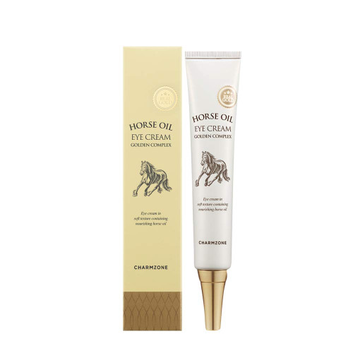Charmzone Mayu Horse Oil and Gold Intense Moisturizing Nourishing Rich Eye Cream Golden Complex Gift for All Skin Type (30ml/1.01 fl.oz)