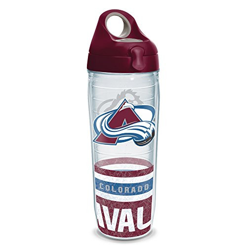 Tervis 1230917 NHL Colorado Avalanche Tumbler with Wrap and Maroon Lid 24oz Water Bottle, Clear Tervis 1230917 NHL Colorado Avalanche Tumbler with Wrap and Maroon Lid 24oz Water Bottle, Clear