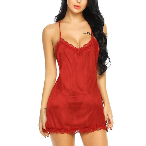 Aniywn Lingerie for Women, Lace Chemise Babydoll Teddy Lingerie Full Slip Nightgown Sleepwear Slim Nightie Nightwear Red Aniywn Lingerie for Women, Lace Chemise Babydoll Teddy Lingerie Full Slip Nightgown Sleepwear Slim Nightie Nightwear Red