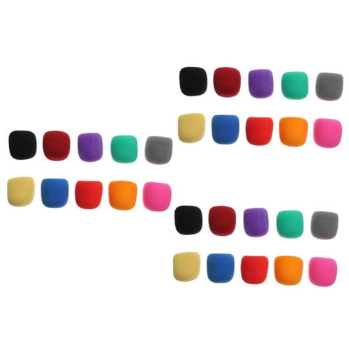 VICASKY 30 pcs Microphone sponge cover headphones microphone headset microphone portable microphone Mic Covers Sponge Foam Microphone Windscreen headset mic replacement foam KTV Mic Cover