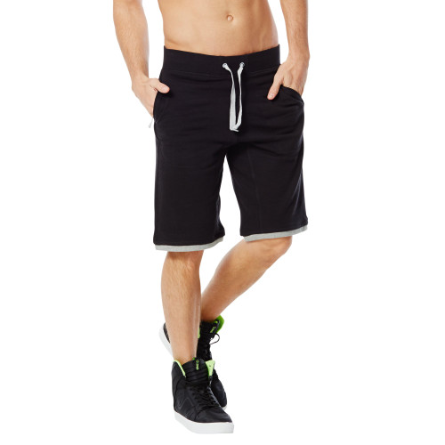 Zumba Fitness Men's Rev Me Up Shorts, Sew Black, Large