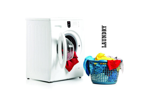 Design with Vinyl Moti 2448 2 Decal - Peel & Stick Wall Sticker : Laundry Text Lettering Quote Color: Black Size 12 Inches x 30 Inches