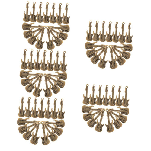 ERINGOGO 250 Pcs Guitar Pendant Vintage Guitar Charms Guitar Bead Musical Instrument Charm Hidden Blade Pendants Vintage Accessories Phone Shell Charms Miniature Zinc Alloy Electric Guitar